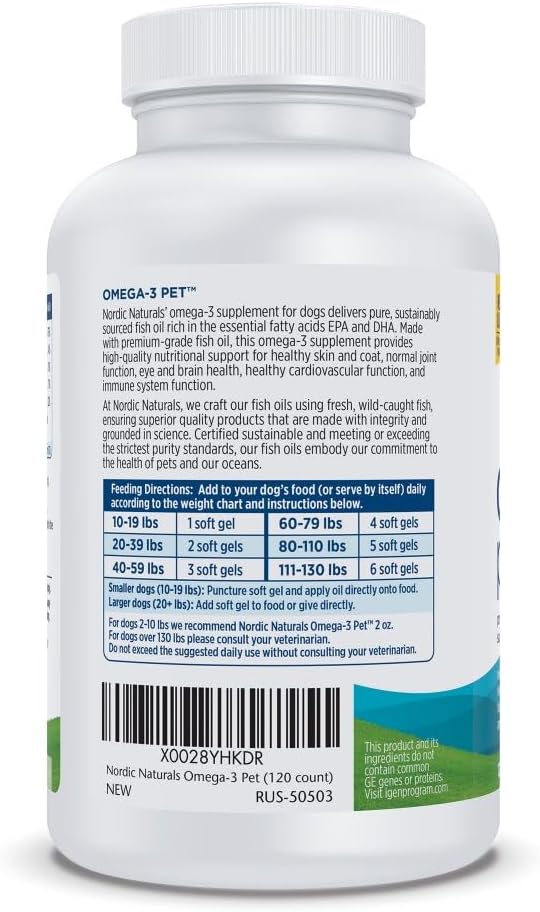 Nordic Naturals Omega-3 Pet Soft Gels Supplement for Dogs - Dog Skin & Coat Supplements 6