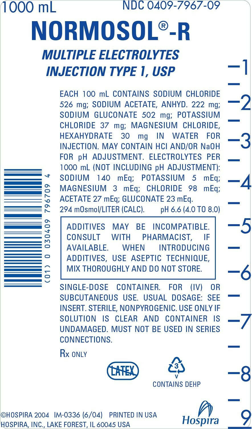 Normosol-R Electrolyte Injection Solution (1000 ml)