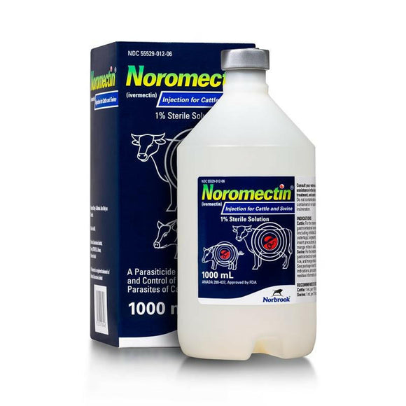 Noromectin Injection 1% for Cattle and Swine - 1000-ml - Cattle Wormer 1