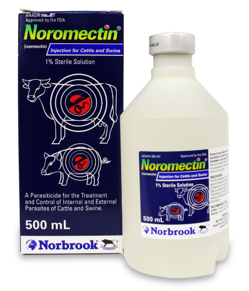 Noromectin Injection 1% - 1000 ml - For CA Cattle & Swine