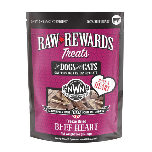 Northwest Naturals Freeze-Dried Beef Heart Treats for Dogs & Cats - 3oz - Dog & Cat Treats 1