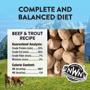 Northwest Naturals Freeze-Dried Beef & Trout Recipe Raw Diets for Cats (11 oz) - Cat Food 2