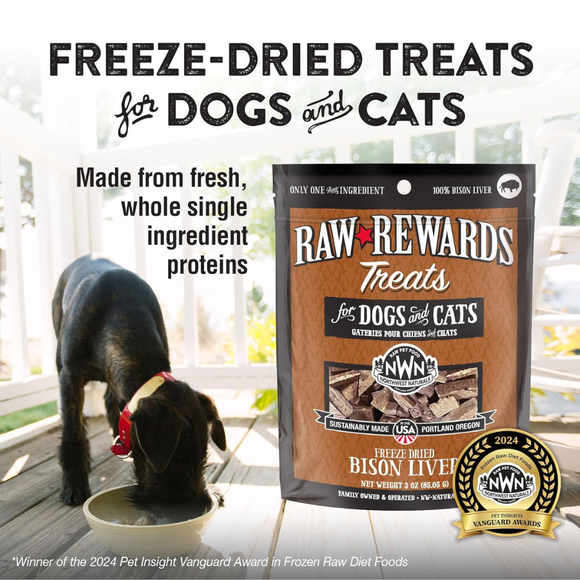 Northwest Naturals Freeze-Dried Bison Liver Treats for Dogs & Cats (3 oz) - Cat Treats 2