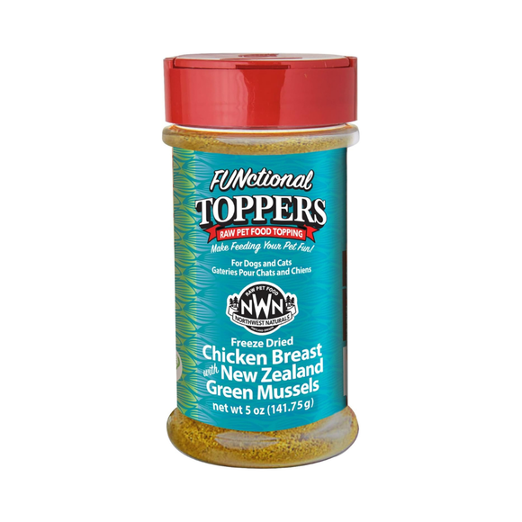 Northwest Naturals Freeze-Dried Chicken Breast & Green Mussels Functional Topper for Dogs & Cats (5 oz) - Food Toppers 1