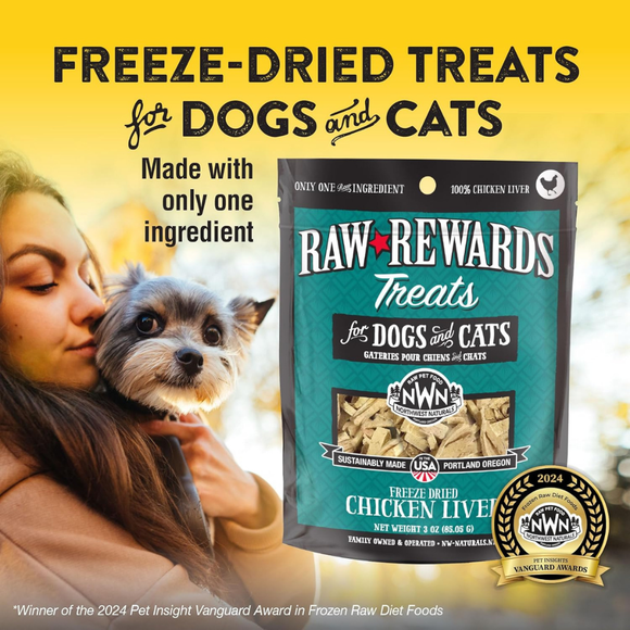 Northwest Naturals Freeze-Dried Chicken Liver Treats for Dogs & Cats (3 oz) - dog treat 2