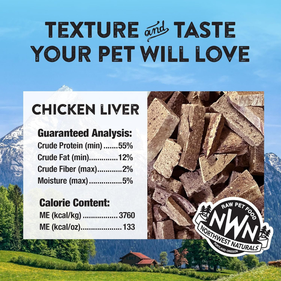 Northwest Naturals Freeze-Dried Chicken Liver Treats for Dogs & Cats (3 oz) - dog treat 4