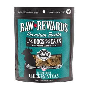 Northwest Naturals Freeze-Dried Chicken Necks Treats for Dogs & Cats (4 oz) - Dog & Cat Treats 1