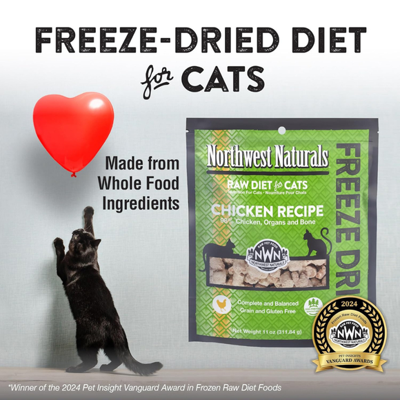 Northwest Naturals Freeze-Dried Chicken Recipe Raw Diets for Cats (11 oz) - Cat Food 2