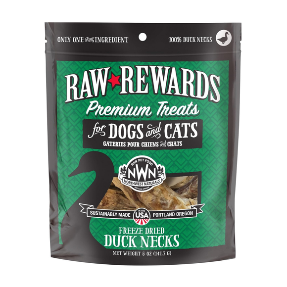 Northwest Naturals Freeze-Dried Duck Necks Treats for Dogs & Cats (5 oz) - Dog & Cat Treats 1
