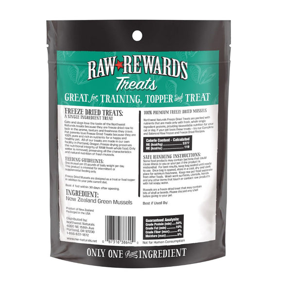 Northwest Naturals Freeze-Dried Green Mussels Treats for Dogs & Cats (2 oz) - Dog & Cat Treats 6