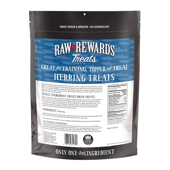 Northwest Naturals Freeze-Dried Herring Treats for Dogs & Cats (13 oz) - Dog & Cat Treats 2