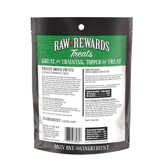 Northwest Naturals Freeze-Dried Lamb Liver Treats for Dogs & Cats (3 oz) - Dog Treats 6