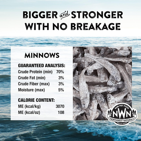 Northwest Naturals Freeze-Dried Minnows Treats for Dogs & Cats (1 oz) - Dog & Cat Treats 3