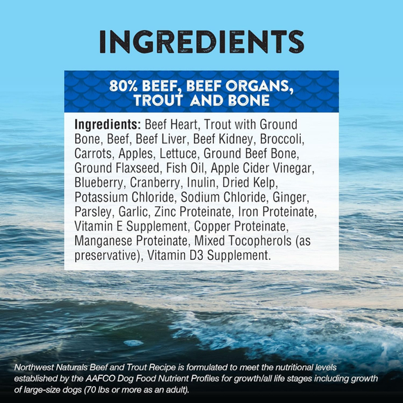 Northwest Naturals Freeze-Dried Nuggets Beef & Trout Recipe Raw Diets for Dogs - Dog Food 4