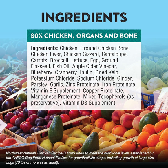 Northwest Naturals Freeze-Dried Nuggets Chicken Recipe Raw Diets for Dogs - 5
