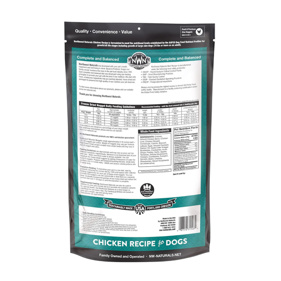 Northwest Naturals Freeze-Dried Nuggets Chicken Recipe Raw Diets for Dogs - 4