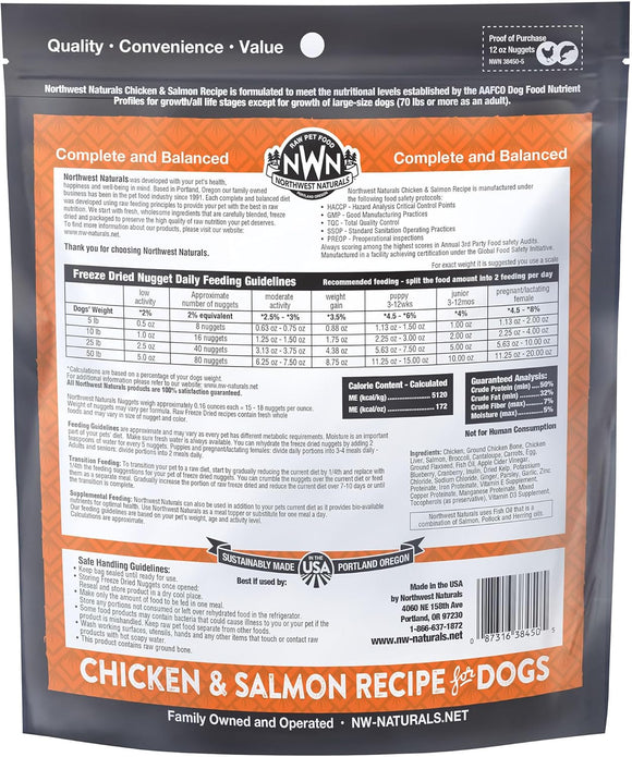 Northwest Naturals Freeze-Dried Nuggets Chicken & Salmon Recipe Raw Diets for Dogs - Dog Food 8
