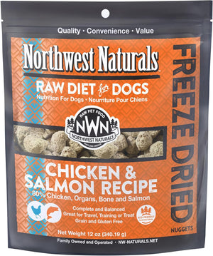 Northwest Naturals Freeze-Dried Nuggets Chicken & Salmon Recipe Raw Diets for Dogs - 12oz - Dog Food 1
