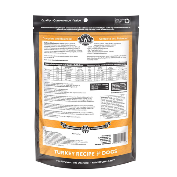 Northwest Naturals Freeze-Dried Nuggets Turkey Recipe Raw Diets for Dogs - Dog Food 11
