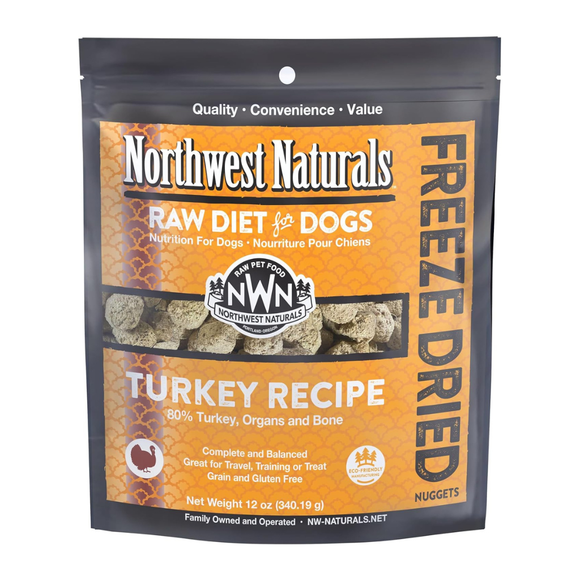 Northwest Naturals Freeze-Dried Nuggets Turkey Recipe Raw Diets for Dogs - 12oz - Dog Food 1