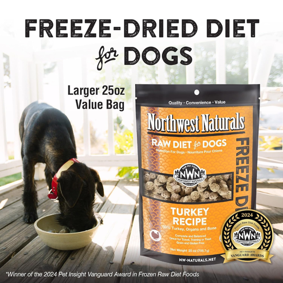 Northwest Naturals Freeze-Dried Nuggets Turkey Recipe Raw Diets for Dogs - Dog Food 9