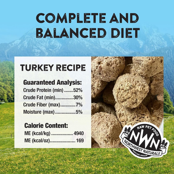 Northwest Naturals Freeze-Dried Nuggets Turkey Recipe Raw Diets for Dogs - Dog Food 2