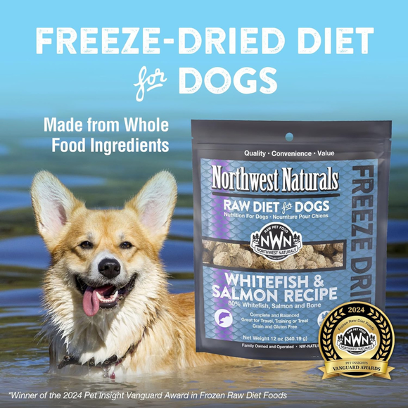 Northwest Naturals Freeze-Dried Nuggets Whitefish & Salmon Recipe Raw Diets for Dogs - Dog Food 3