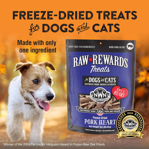 Northwest Naturals Freeze-Dried Pork Hearts Treats for Dogs & Cats - Dog & Cat Treats 2