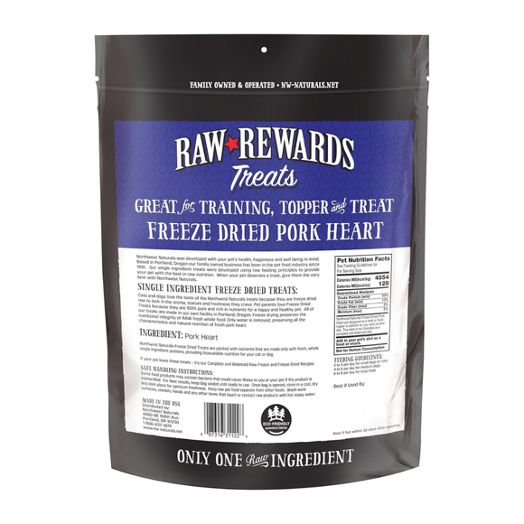 Northwest Naturals Freeze-Dried Pork Hearts Treats for Dogs & Cats - Dog & Cat Treats 9