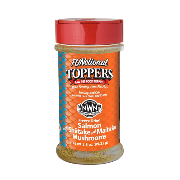 Northwest Naturals Freeze-Dried Salmon & Maitake Mushroom Functional Topper for Dogs & Cats (3.5 oz) - Food Toppers 1