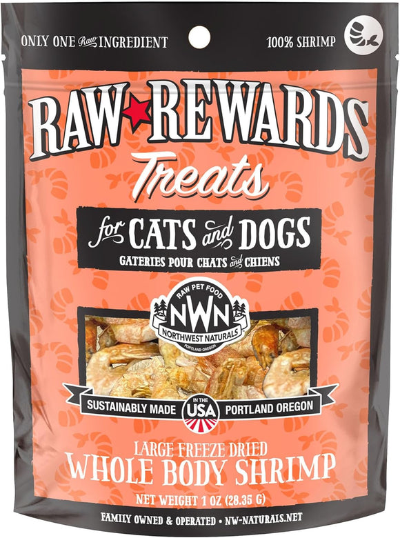 Northwest Naturals Freeze-Dried Shrimp Treats for Dogs & Cats (1 oz) - Dogs & Cats Treats 1