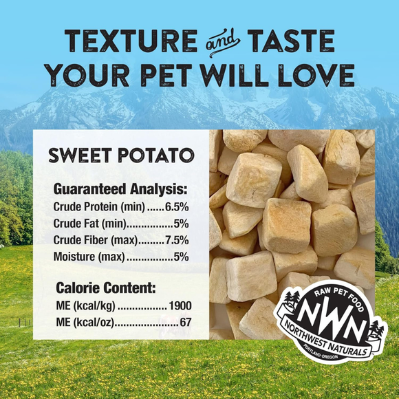 Northwest Naturals Freeze-Dried Sweet Potato Treats for Dogs & Cats (2 oz) - Dog & Cat Treats 3