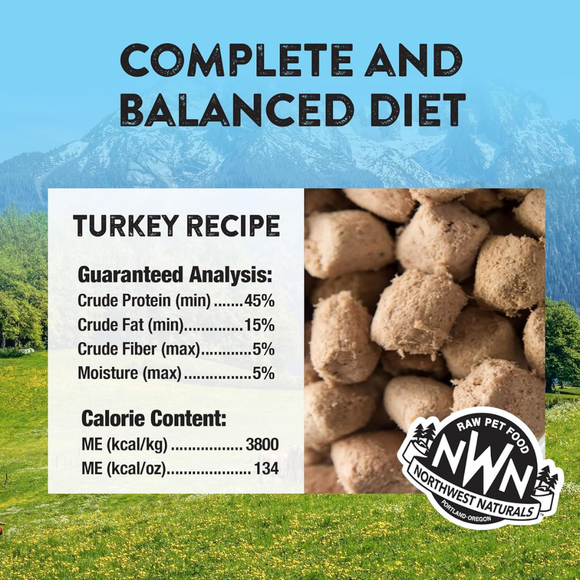 Northwest Naturals Freeze-Dried Turkey Recipe Raw Diets for Cats (11 oz) - Cat Food 2