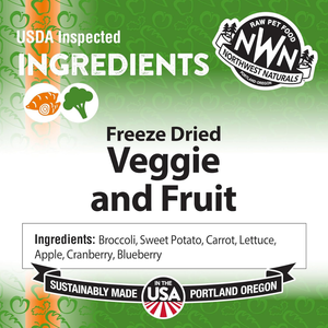 Northwest Naturals Freeze-Dried Veggie & Fruit Functional Topper for Dogs & Cats (3 oz) - Food Topper 2