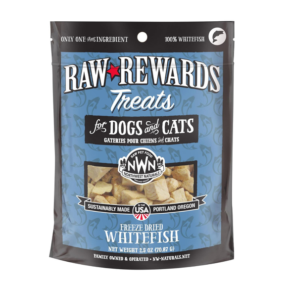 Northwest Naturals Freeze-Dried Whitefish Treats for Dogs & Cats (2.5 oz) - 2.5oz - dog treat 1