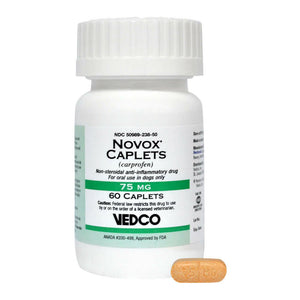Novox (Carprofen) Caplets, 75 mg