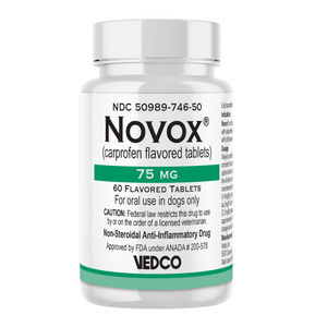 Novox (Carprofen) Chewable Tablets 75mg - 60 chewables - Pet Medicine 1