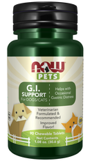 NOW Pets GI Support Dog & Cat Supplement 90 ct - Dog & Cat Supplements & Vitamins 1