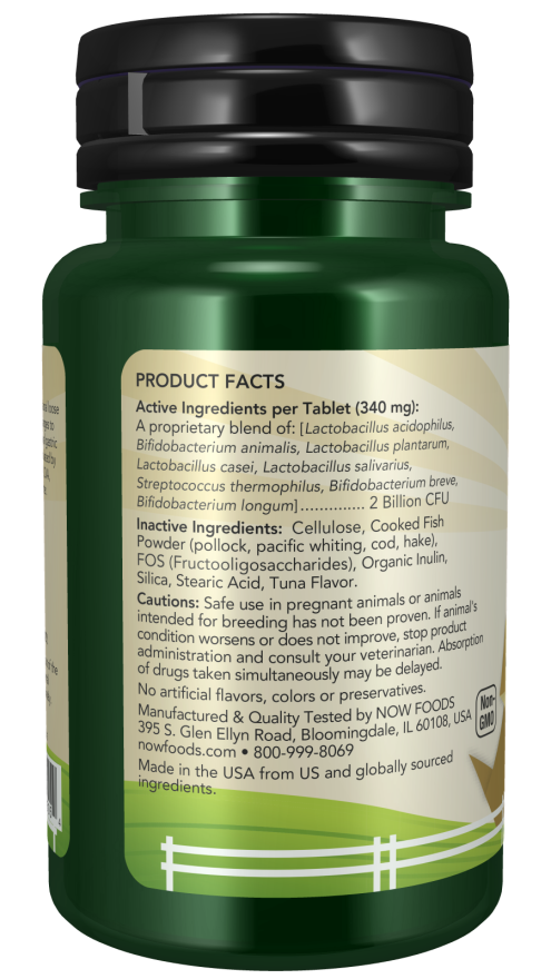 NOW Pets GI Support Dog & Cat Supplement 90 ct - Dog & Cat Supplements & Vitamins 3