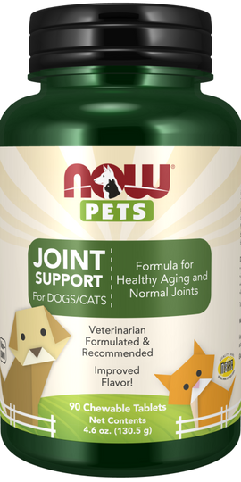 NOW Pets Joint Support Dog & Cat Supplement 90 count - Dog & Cat Supplements & Vitamins 1