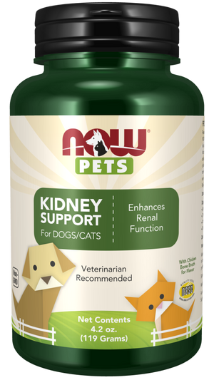 NOW Pets Kidney Support Dog & Cat Supplement 4.2-oz - Dog Kidney & Bladder Supplements 1