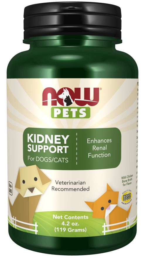 NOW Pets Kidney Support Dog & Cat Supplement 4.2-oz - Dog Kidney & Bladder Supplements 1