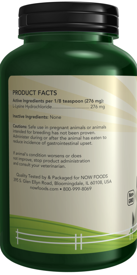 NOW Pets L-Lysine for Cats 8 oz. Powder - Cat Supplements & Vitamins 3