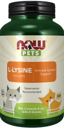 NOW Pets L-Lysine for Cats 8 oz. Powder - Cat Supplements & Vitamins 1