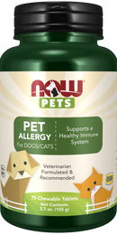 NOW Pets Pet Allergy 75 Chewable Tablets - Dog Supplements & Vitamins 1
