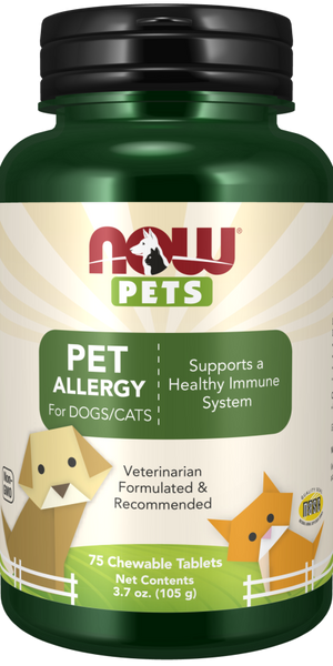 NOW Pets Pet Allergy 75 Chewable Tablets - Dog Supplements & Vitamins 1
