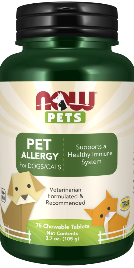 NOW Pets Pet Allergy 75 Chewable Tablets - Dog Supplements & Vitamins 1