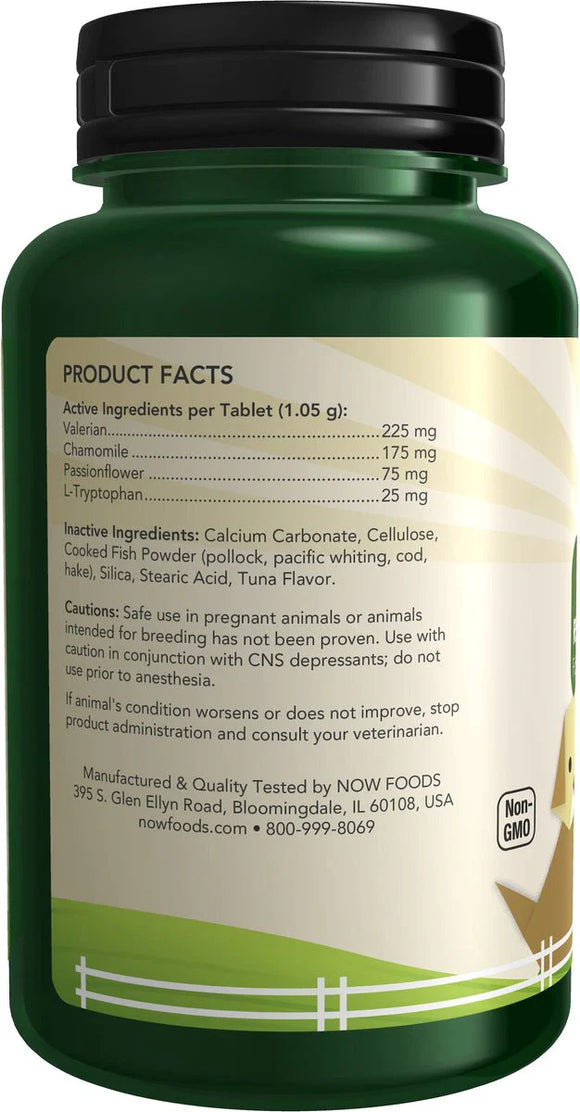 NOW Pets Relaxant for Dog & Cat 90 ct - Dog Calming & Anxiety Supplements 3