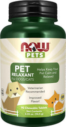 NOW Pets Relaxant for Dog & Cat 90 ct - Dog Calming & Anxiety Supplements 1