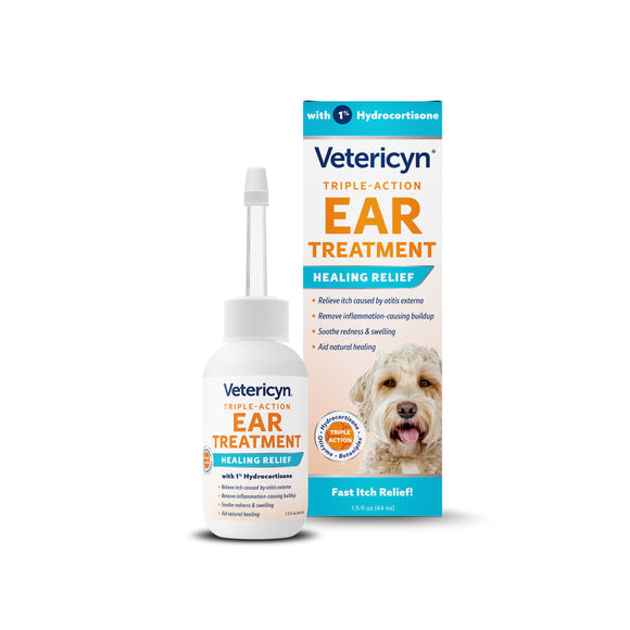 Vetericyn Triple-Action Ear Treatment Healing Relief, 1.5-oz